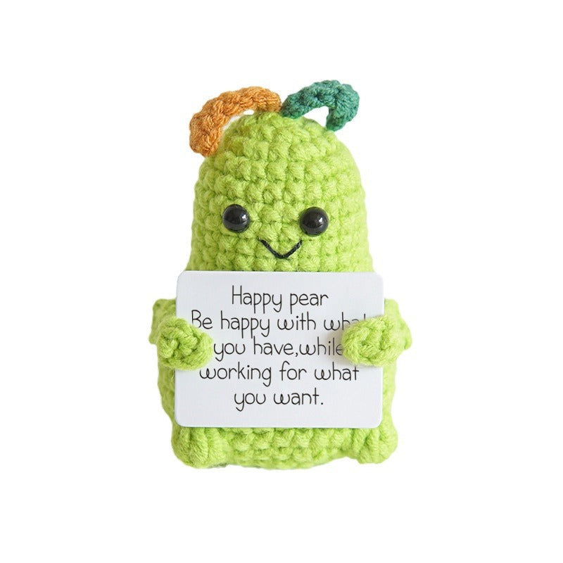 Handmade Crochet Doll with Encouragement Card