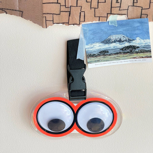 Cartoon Googly Eyes Luggage Tag