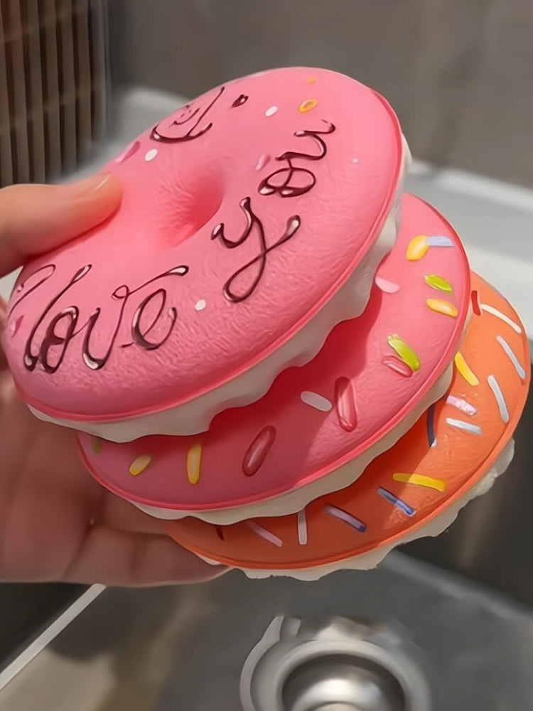 3 Pack - Doughnut Shaped Dish Cleaning Sponge