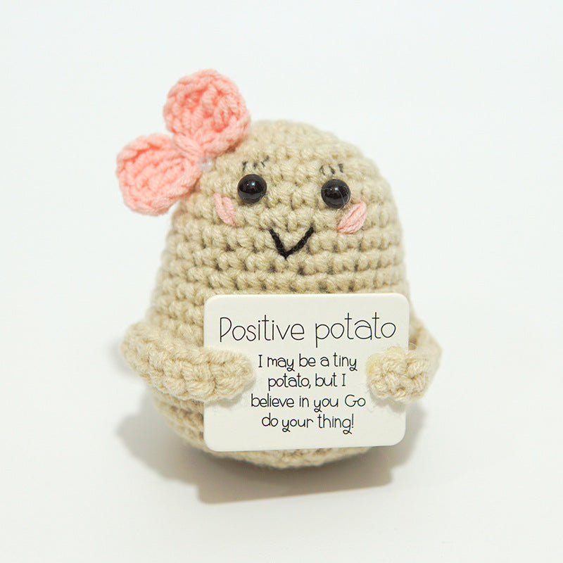 Handmade Crochet Doll with Encouragement Card