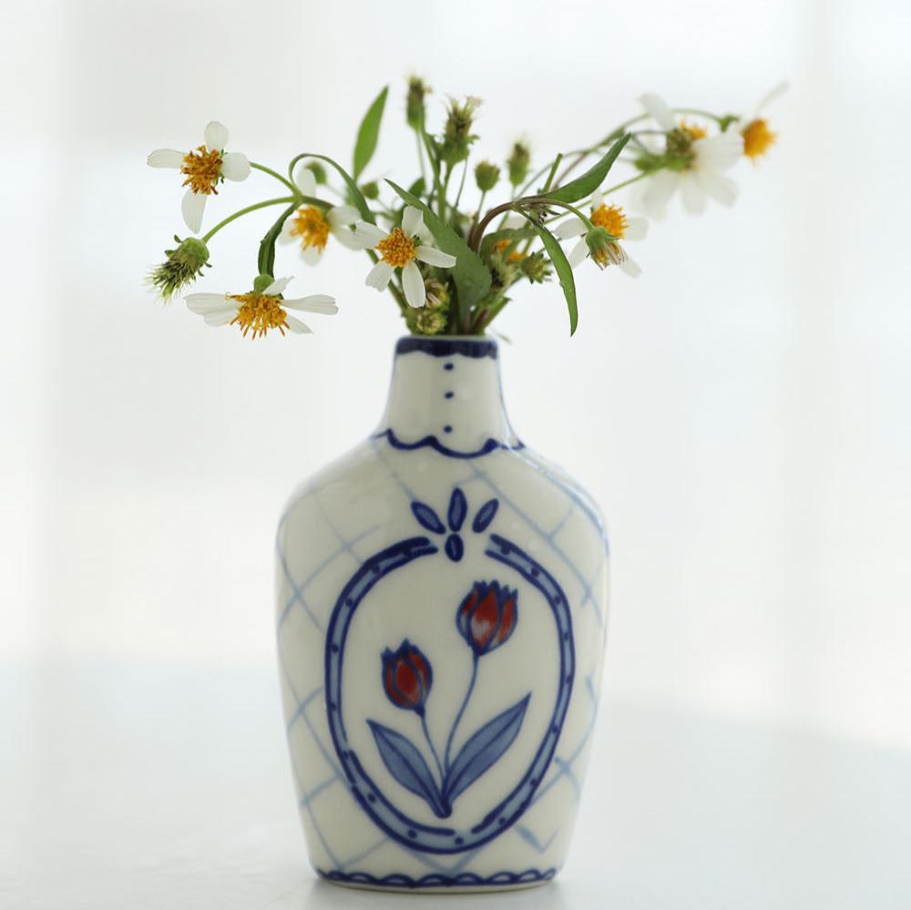 Hand Painted Ceramic Flower Vase