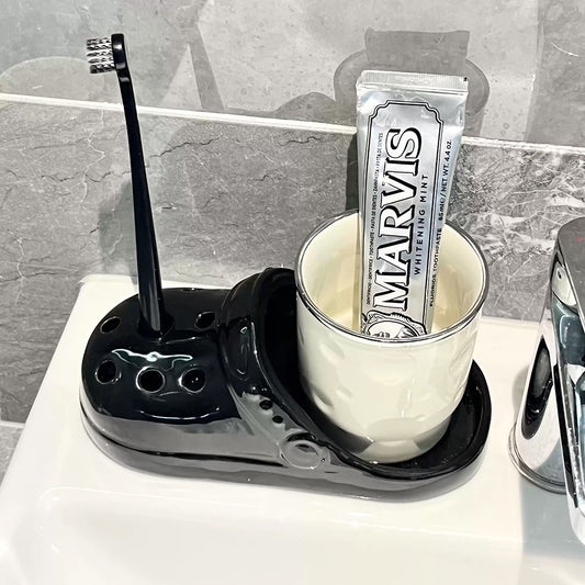 Ceramic Crocs Toothbrush Holder